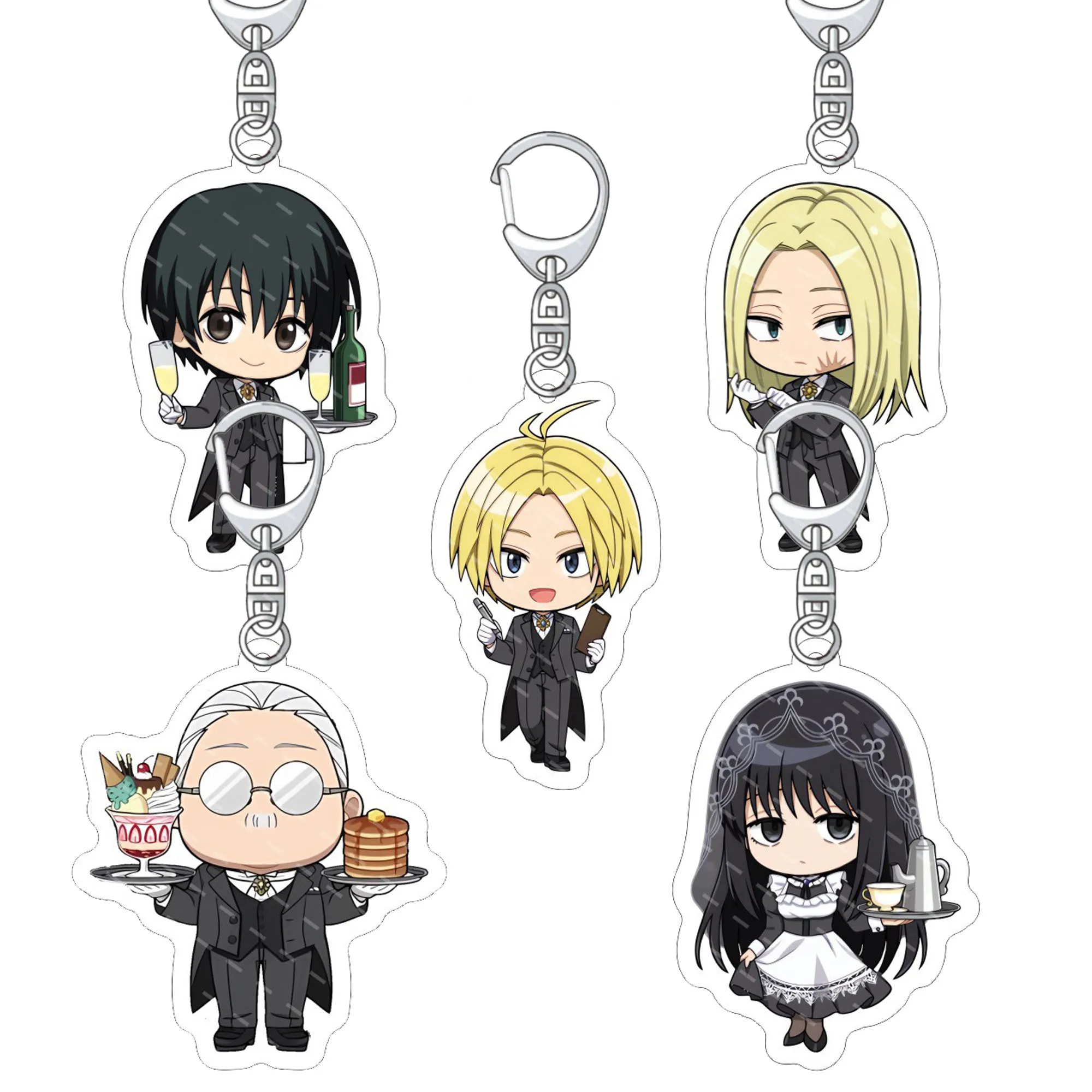 Adorkable Sakamoto Days Anime Q-Version Acrylic Keychain Creative Cute Asakura Shin Bag Charms Jewelry Girl Pendant Kids Gift