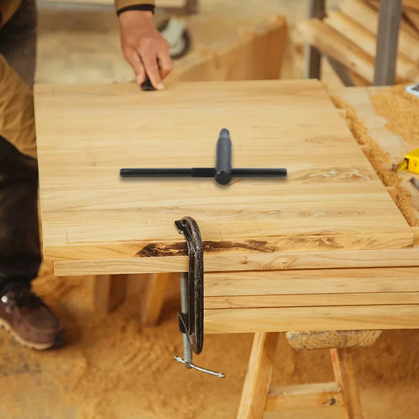 1pc 8-17mm Milling Lathe Chuck Square Key Wrench Spanner Tool T-Handle Grip For CNC Router Engraving Milling Machines