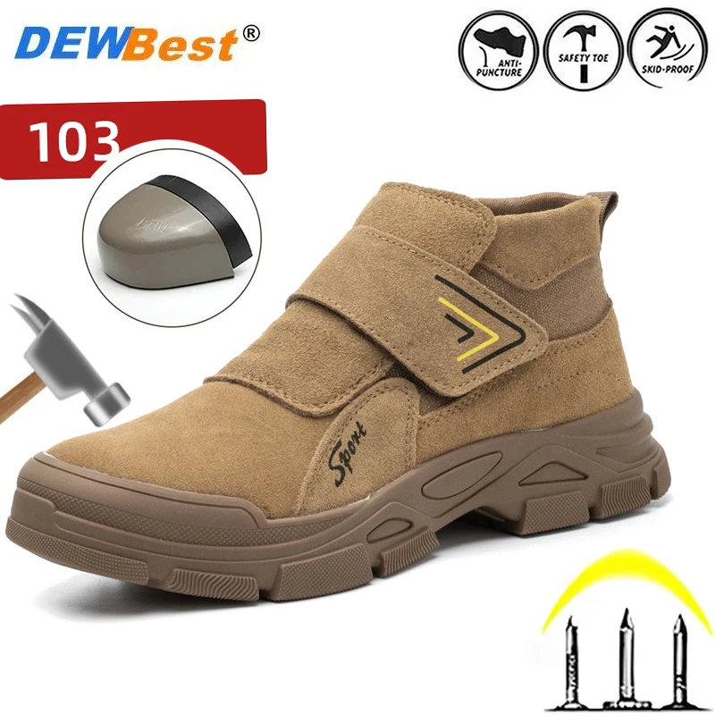 

Welding anti smashing and anti piercing work shoes, anti scalding and comfortable rubber soled protective shoes for welders