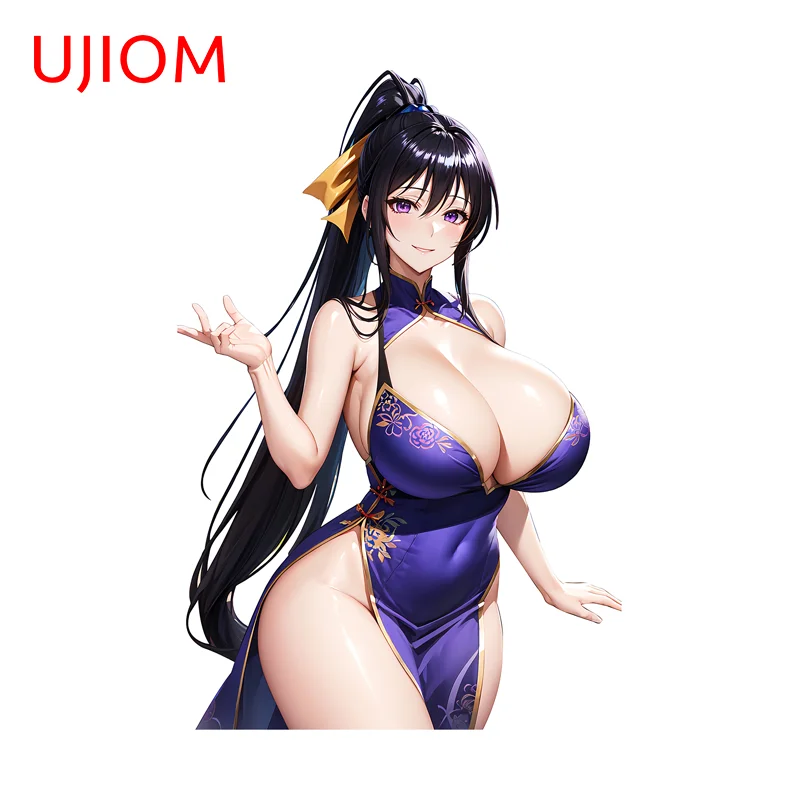 UJIOM Himejima Akeno Seductive Big Boobs Wall Sticker Unique Waterproof Bedroom Murals Decal Amusing Veneer Sofa Wall Decor