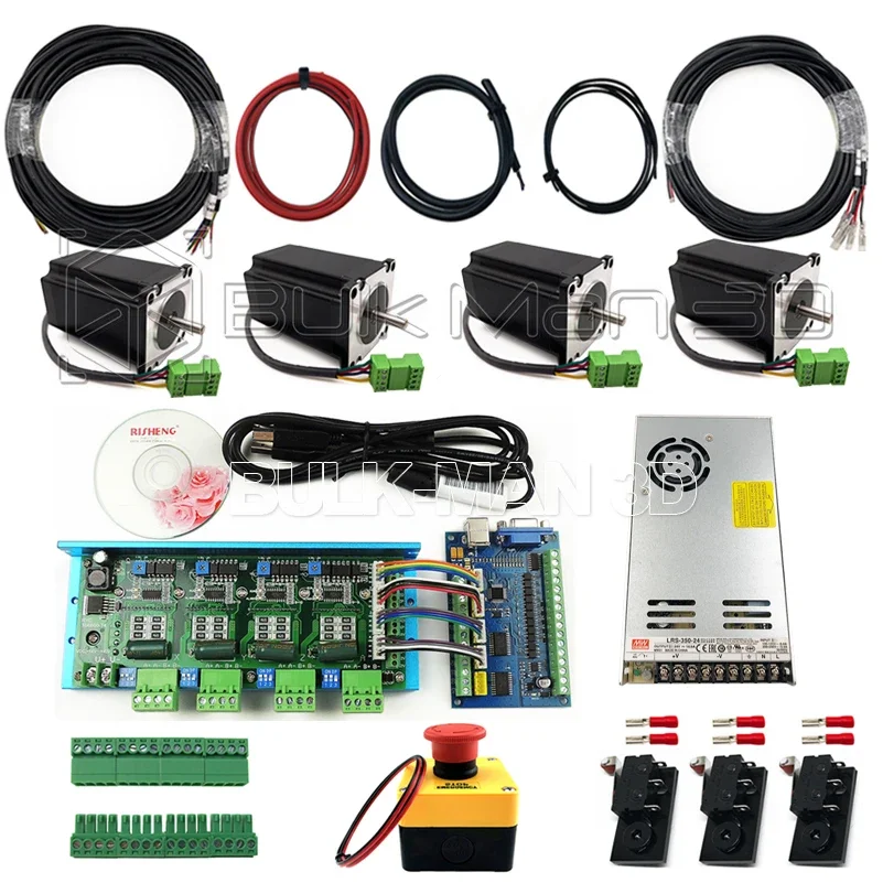 

MACH3 USB CNC 5-Axis STB5100 Controller Kit with Nema23 Motors 100KHz 12-24V Linear Motion Control For Engraving Milling Machine