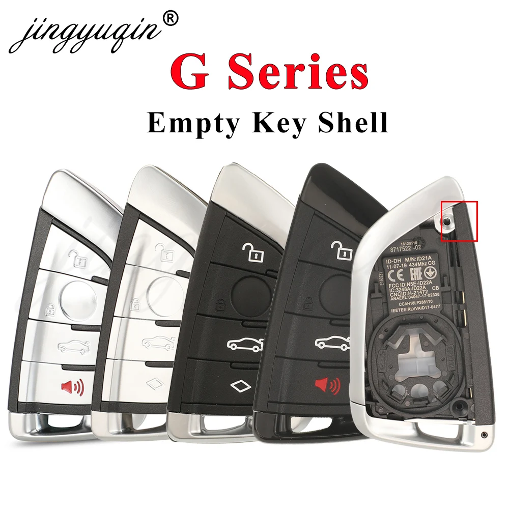 jingyuqin Car Remote Key Shell for BMW 3 5 6 8 X3 X4 X5 X7 G Series G21 G20 G31 G30 Auto Keyless FOB Case Housing Replacement 4B