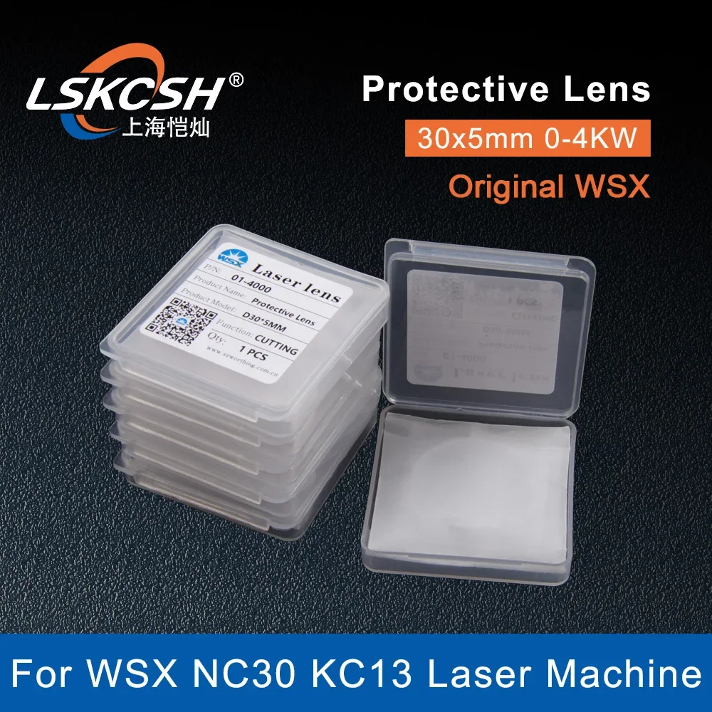  10Pcs/Lot  WSX Original Protective Windows 30*5 Laser Protection Lens for WSX Fiber Laser Head NC30 KC13 Laser Machine