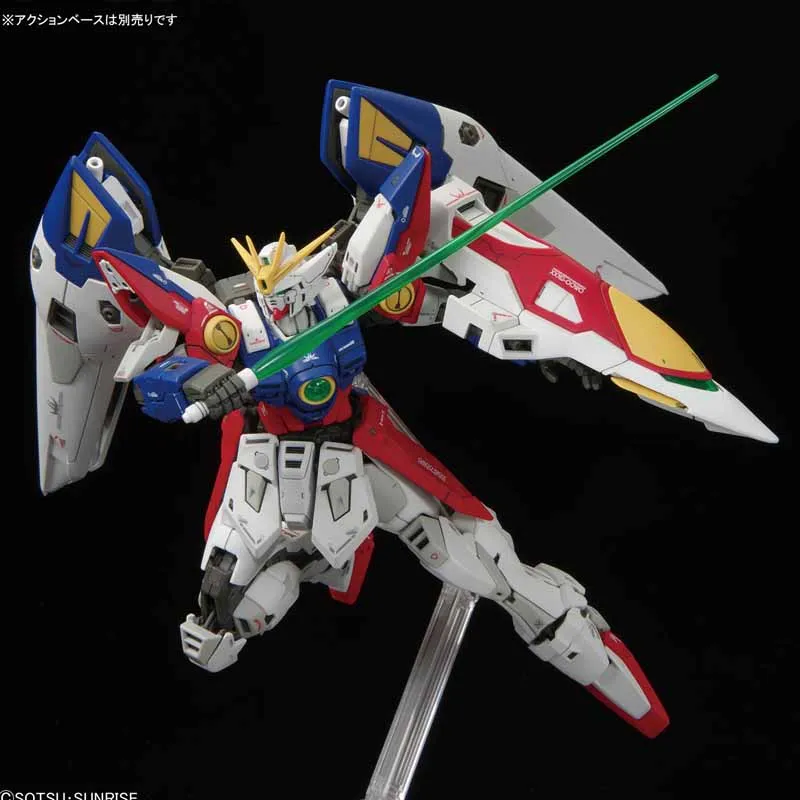 بانداي الأصلي GUNDAM RG 1/144 الجناح GUNDAM صفر XXXG OOWO أنيمي عمل الشكل التجمع نموذج اللعب تحصيل نموذج الهدايا