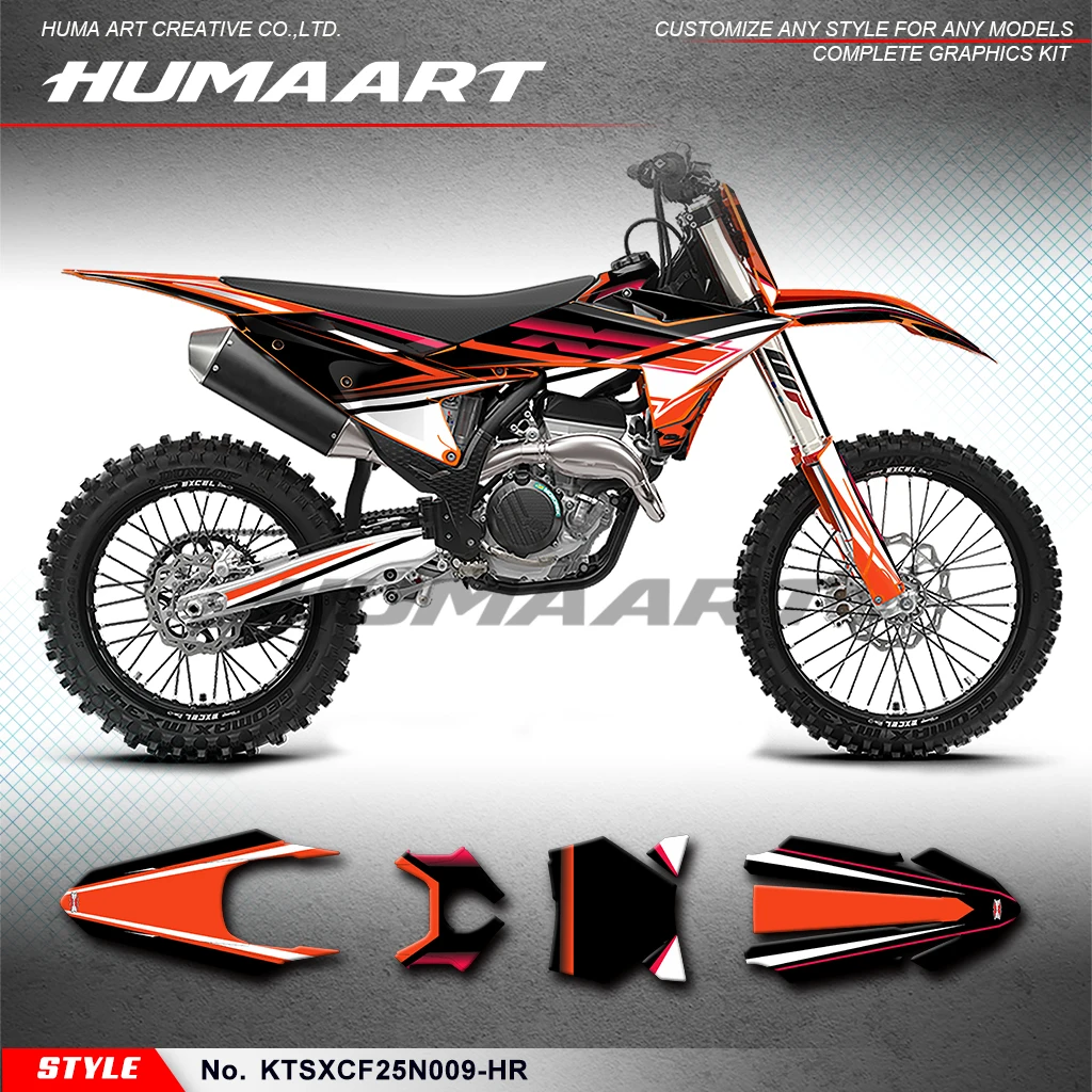 

Наклейки HUMAART в сборе для KTM 125 250 300 SX SXF XC XCF 2025 2026 и SXF 250, FACTORY EDITION 2024, KTSXCF25N009-HR
