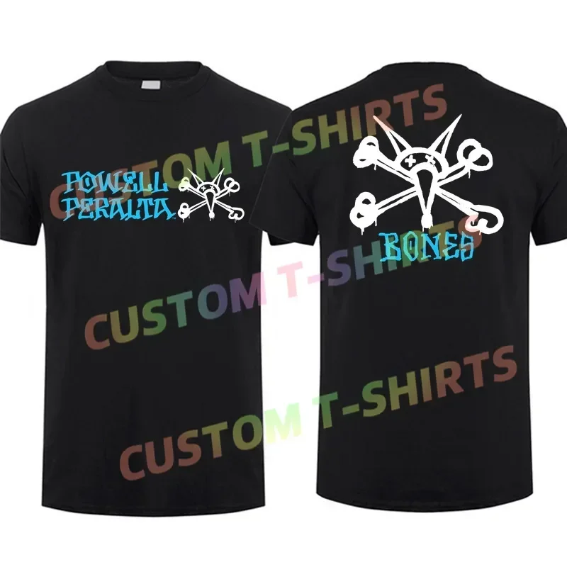 

2025 Men T Shirt Casual Powell-Peralta Bones Skateboard Enthusiasts T-shirt Graphic Summer Short Sleeves 100% Cotton S-3XL Tee