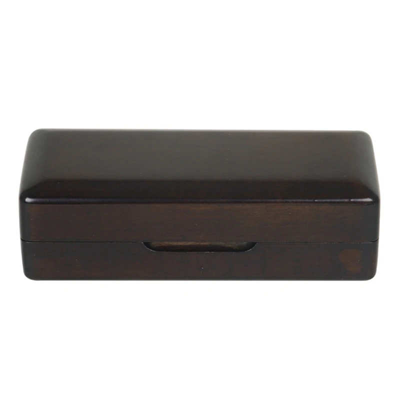 Wood Saxophone Mouthpiece Storage Box Sax Head Anti-Pressure Portable Instrument Mouthpiece Protective Solid Wood Box