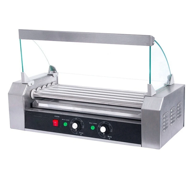 Hot Dog Machine Crispy Sausage Grill Fully Automatic Night Market Food Cart Commercial 7-Rod Rotating Taiwanese