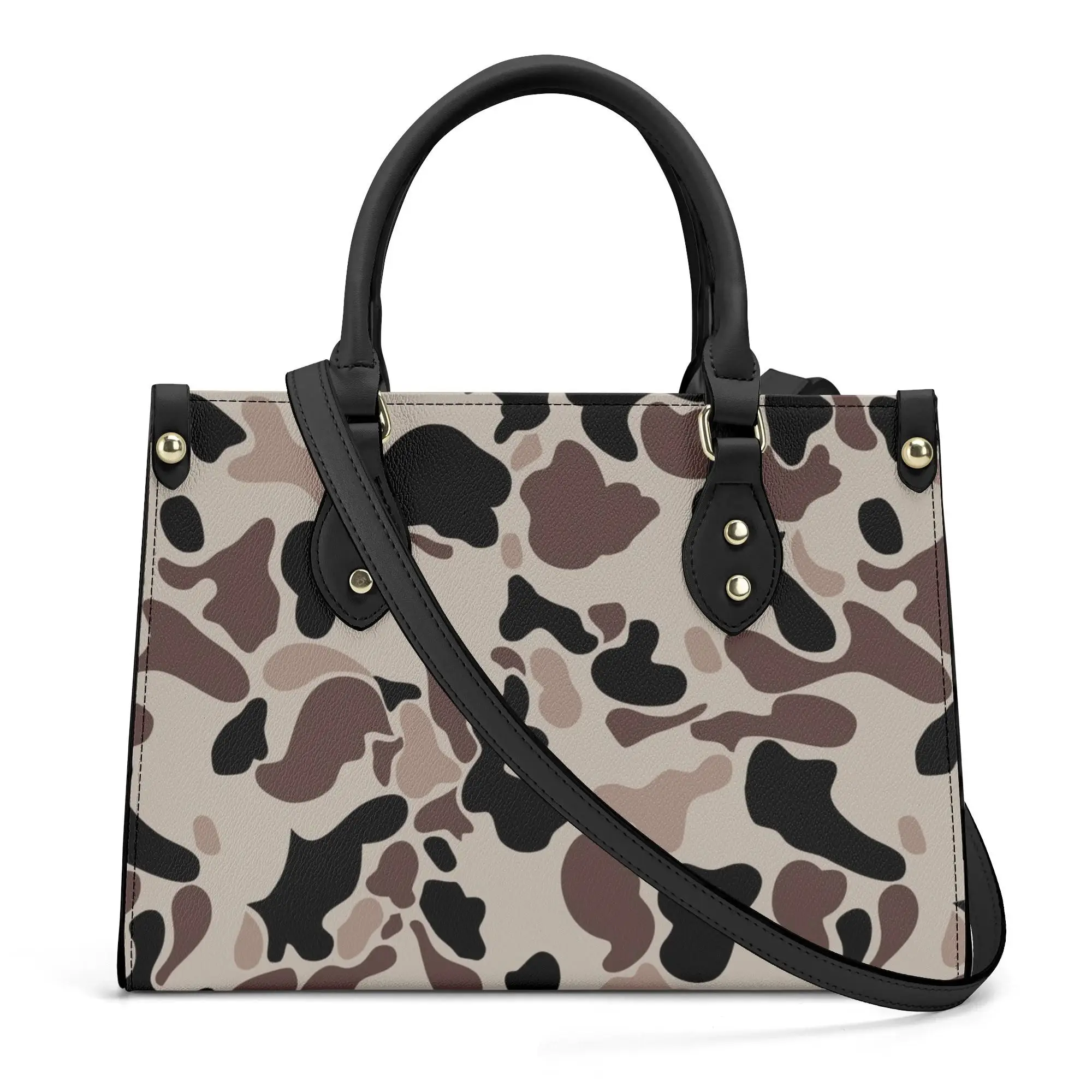 

Кожаная сумка-тоут Cloud Camos с камуфляжным принтом: узоры, цвета и дизайны можно настроить по индивидуальному заказу. Модный аксессуар.