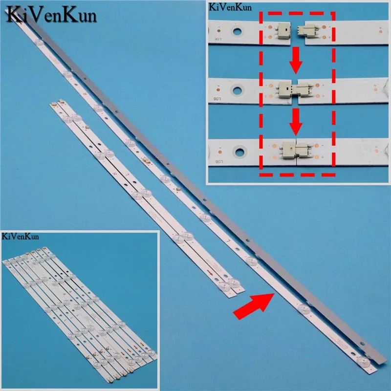 8PCS/Set Brand New TV's LED Lamp Bars JS-D-JP50DM-102ED（00804）Backlight Strip  R72-50D04-029 988141T 30066.4P Array Matrix Tapes