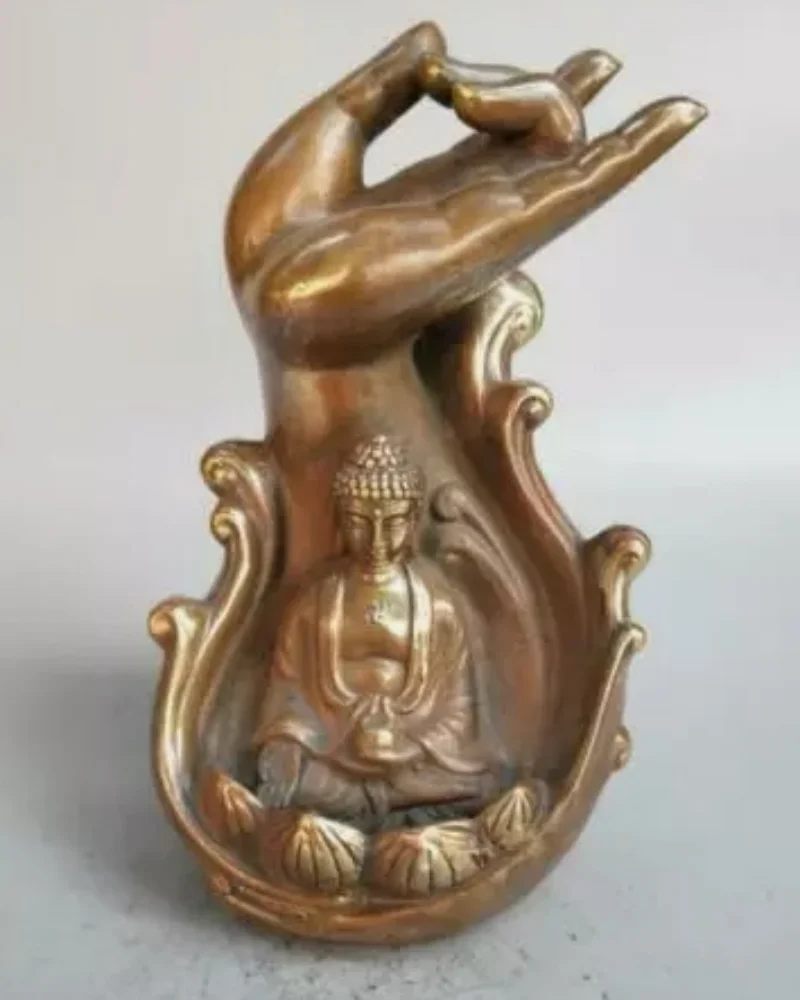 Chinese pure brass sakyamuni Buddha statue