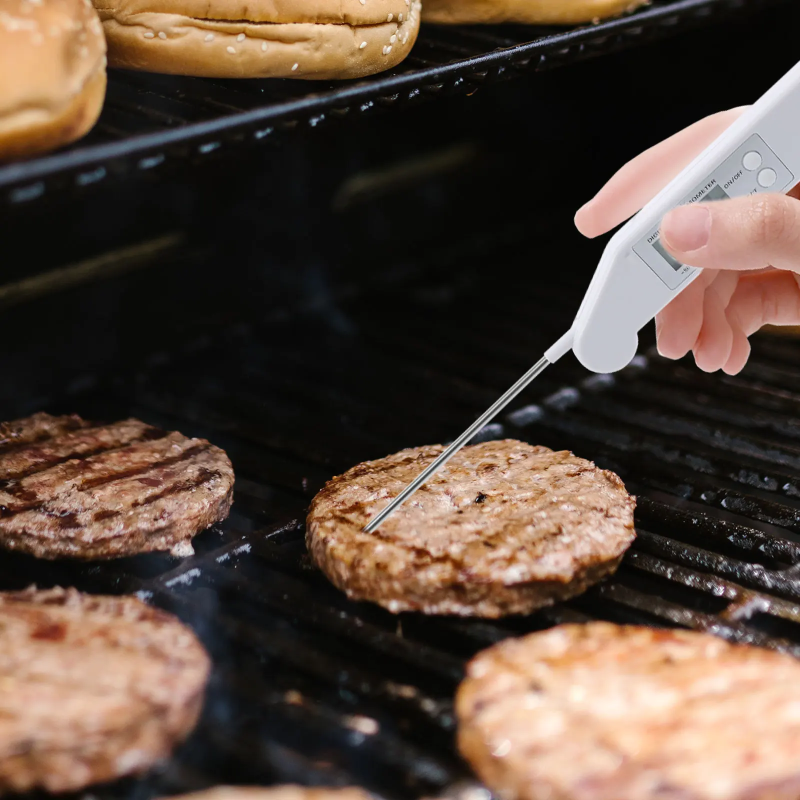

Folding Digital Thermometer for Kitchen BBQ Grill Cooking Meat Temperature Probe LCD Display Home Restaurant Use