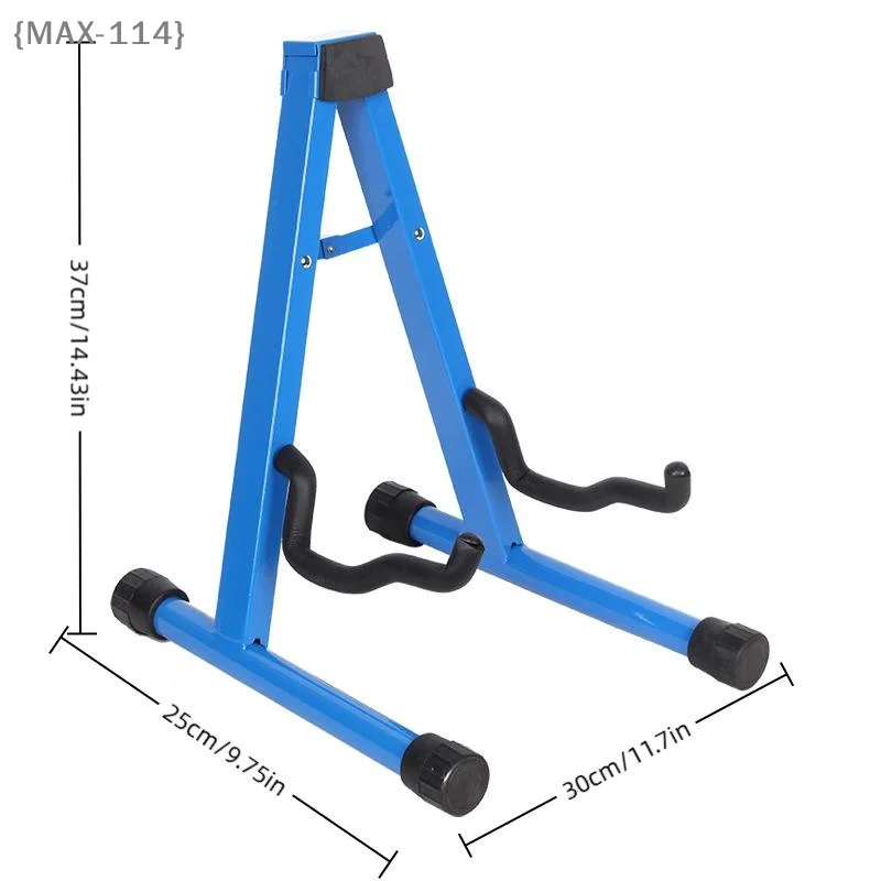 Universal A-Frame Guitar Stand, Folding Electric Bass Guitar Holder, Stable & Protective Instrument Rack