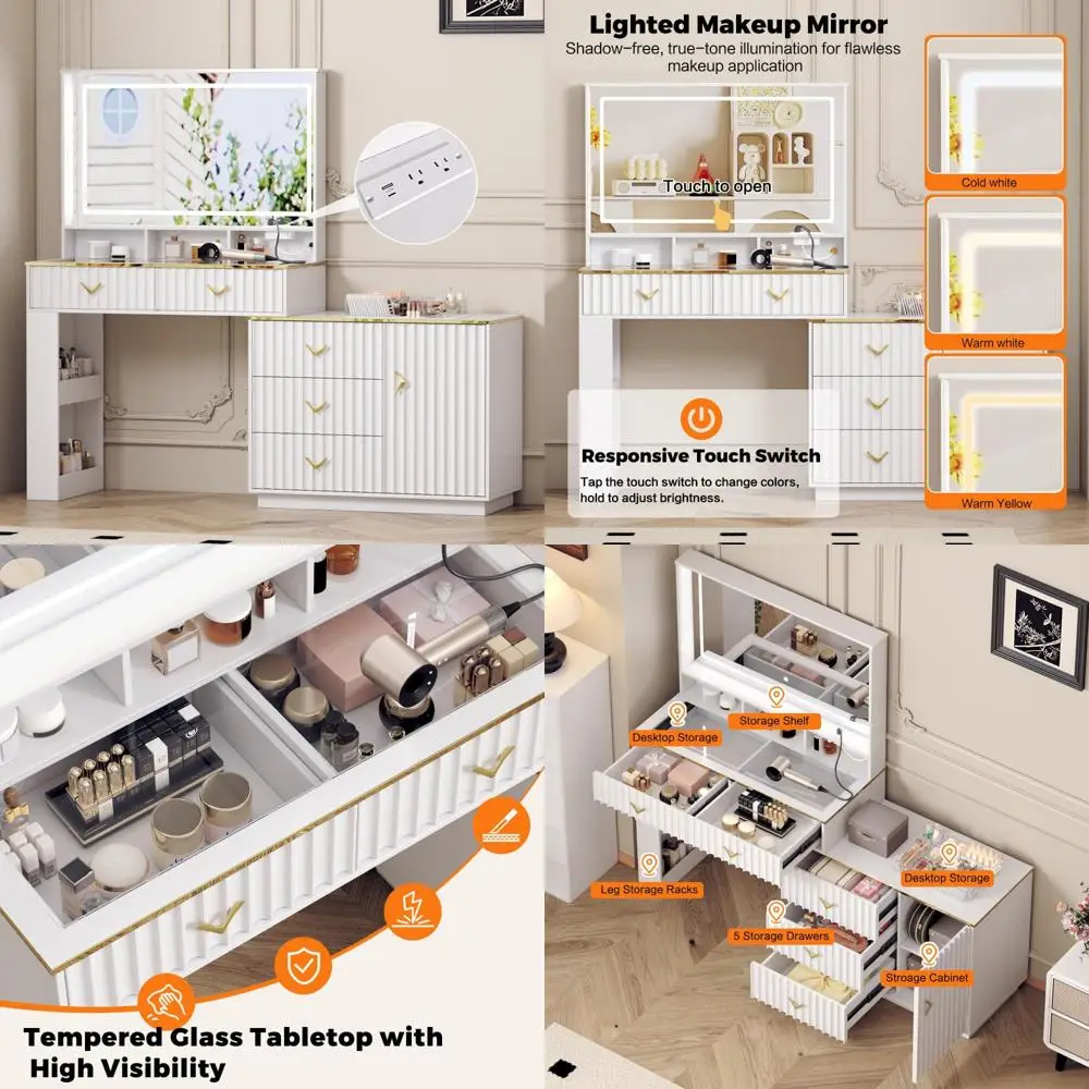 تحتاج إلى مكتب المكتب المنزلي مقاس 47 بوصة - طاولة كمبيوتر قابلة للطي مع شهادة BIFMA، محطة عمل طاولة الكمبيوتر مثالية f