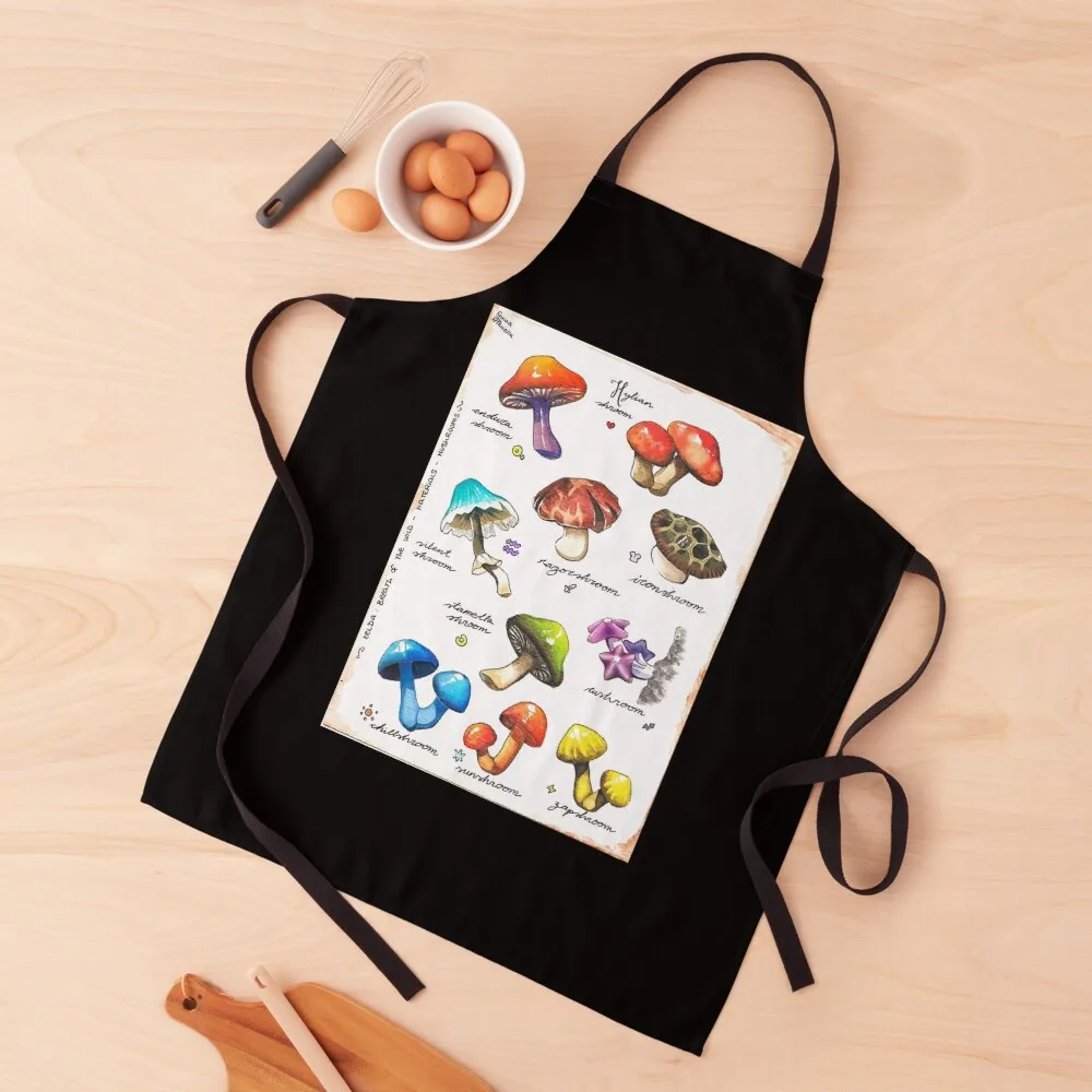 

BOTW mushrooms Photographic Print Apron Customizable Chef jacket men painters custom women's kitchen Apron