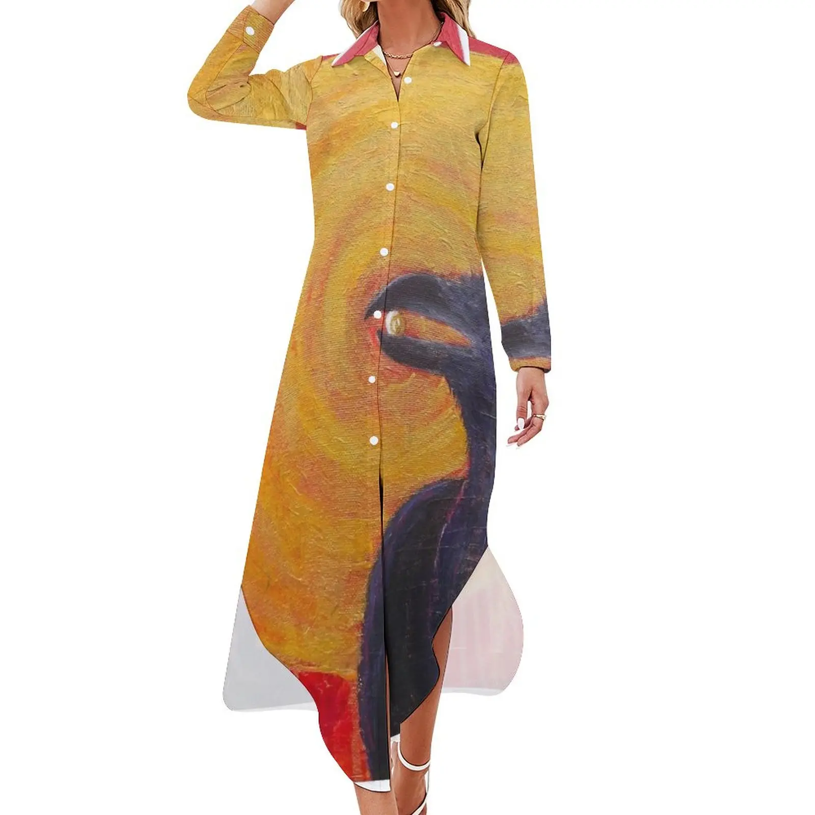 

Spirit Keeper Long Sleeved Shirt Dress dress for woman women's summer dress 2024