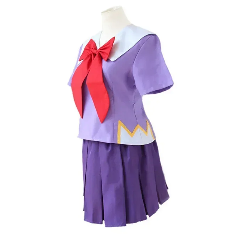 Cosxie Anime 2nd Mirai Nikki Gasai Yuno Lolita Sailor Cosplay Dress Bow Short Skirt Lolita Dress Wig Carnival Girl Sailor Dress