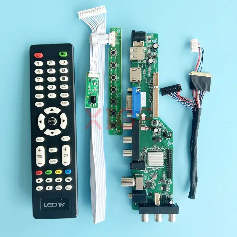 

Комплект DIY плата контроллера драйвера для B156XTN02.0/2.1/2.2/2.3/2.4 AV/USB/DHMI/VGA 40-контактный LVDS DVB-C/T 1366x768 15,6 дюйма, матрица для ноутбука