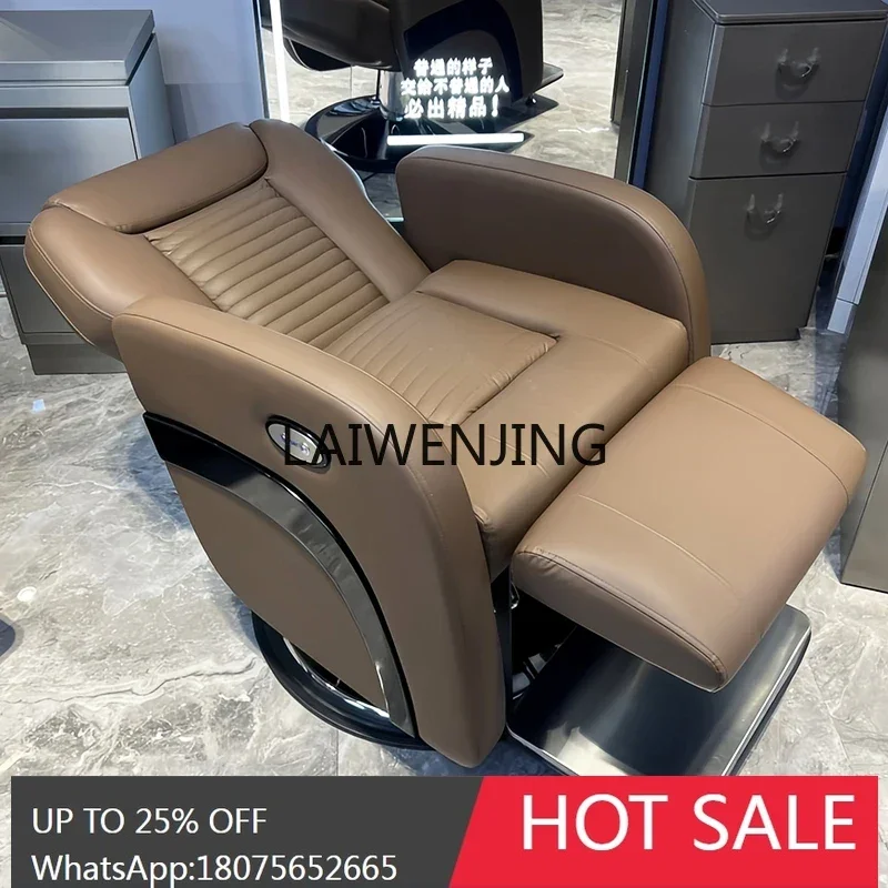MJY hair salon large chair men's hair cutting chair retro reclining shaving physiotherapy chair