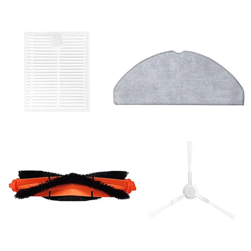 Replacement Kit Accessories For Robot Vacuum S20/D106 Parts Main Side Brush HEPA Filter Mop Cloth-AT30