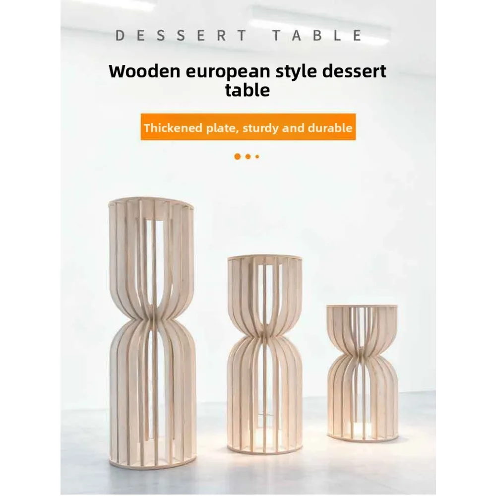 Wooden Roman Column Wedding Flower Stand Rustic Birthday Cake Display & Dessert Table Centerpiece Party Event Supplies image 5