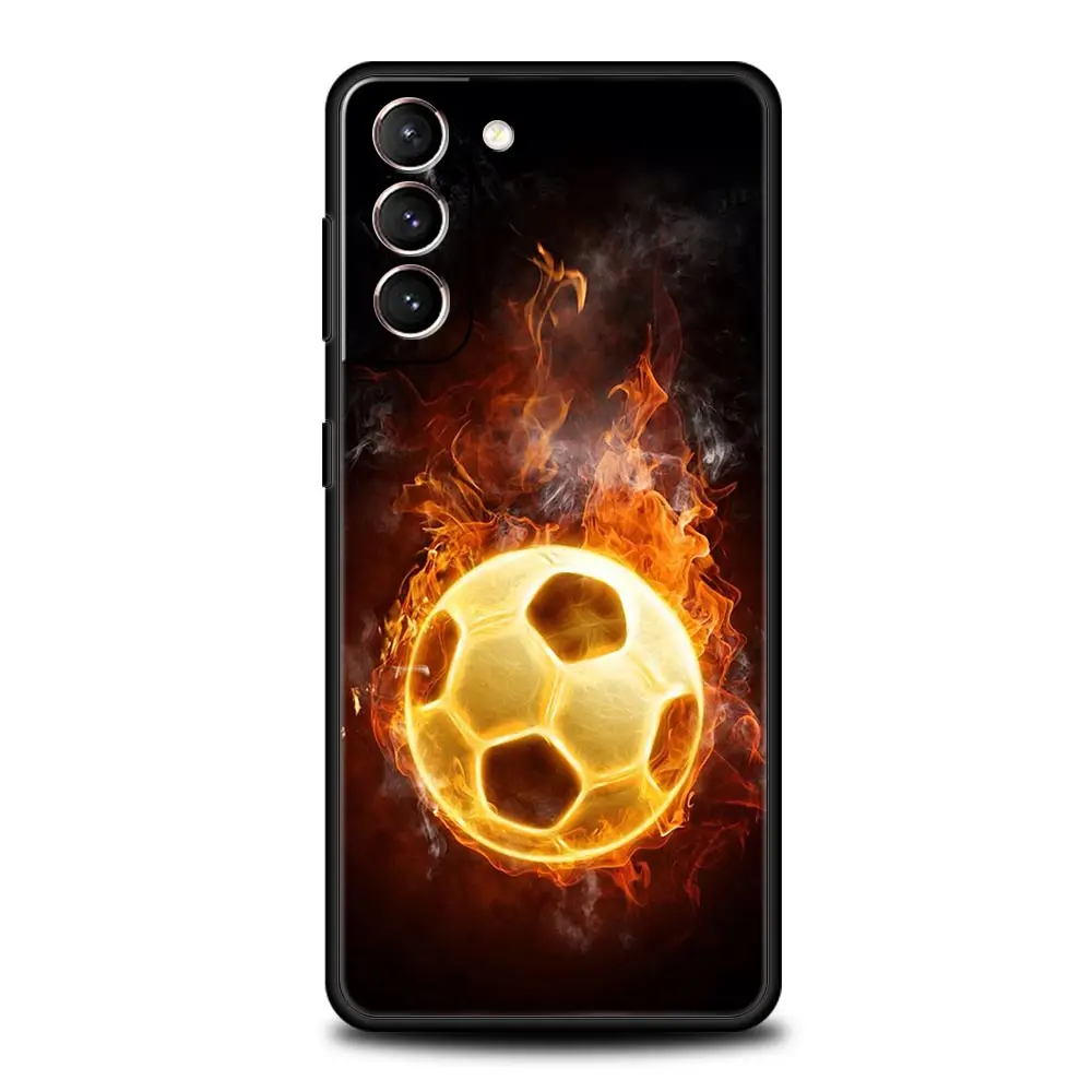 Phone Case For Samsung Galaxy S24 S23 S22 Ultra S20 S21 FE 5G S10 S9 Plus S10E S8 S7 Edge Cover Football Passion Soccer Ball