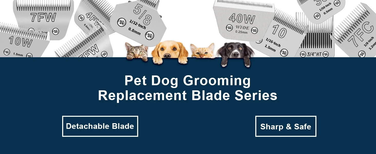 Breitklingen-Hundehaarschneider für Tierpflege, kompatibel mit Andis, Oster A5, Wahl KM10 Tierschermaschine 40W, 30W, 15W, 10W, 7FW, 5FW, 4FW – Detail 1