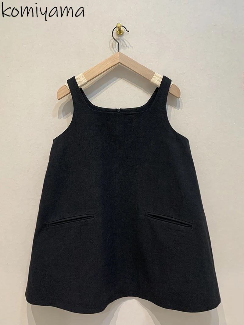 

Spring 2024 New Dress Japanese Chic Sleeveless Vestidos Mujer Fashion Loose Vestido Casual Mini Ropa Tank Dresses Women