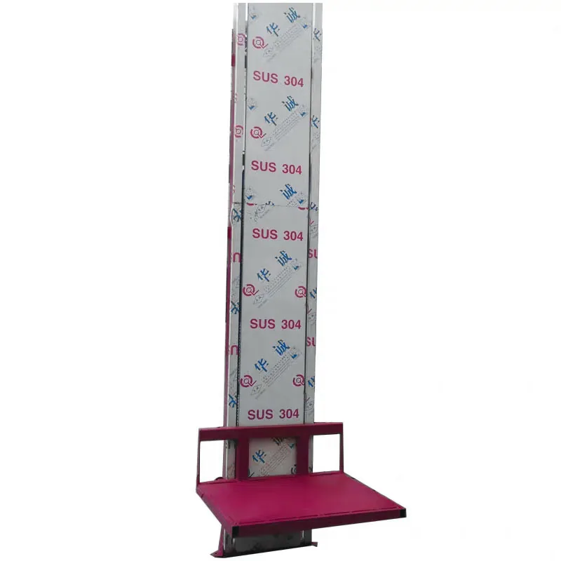 Hydraulic Guide Rail Goods Lift 1800 Kg Load Capacity Cargo Lift with Good Quality