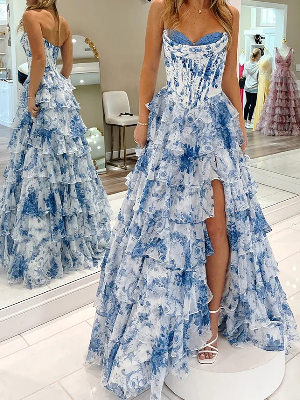

Sexy Strapl Long Slim Fit Dr Women's ter Ne Print Gown Bubble Sve High Waist Cake Skirt Sle No Brand Basic Model