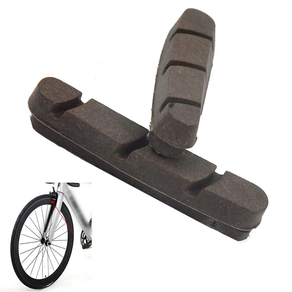 2pcs Bike Brake Pads Hot Sale 54.5mm Rubber Road Cycling Pads Replacement Part Tools For-Shimano Carbon Fiber Rim Wheel Frame