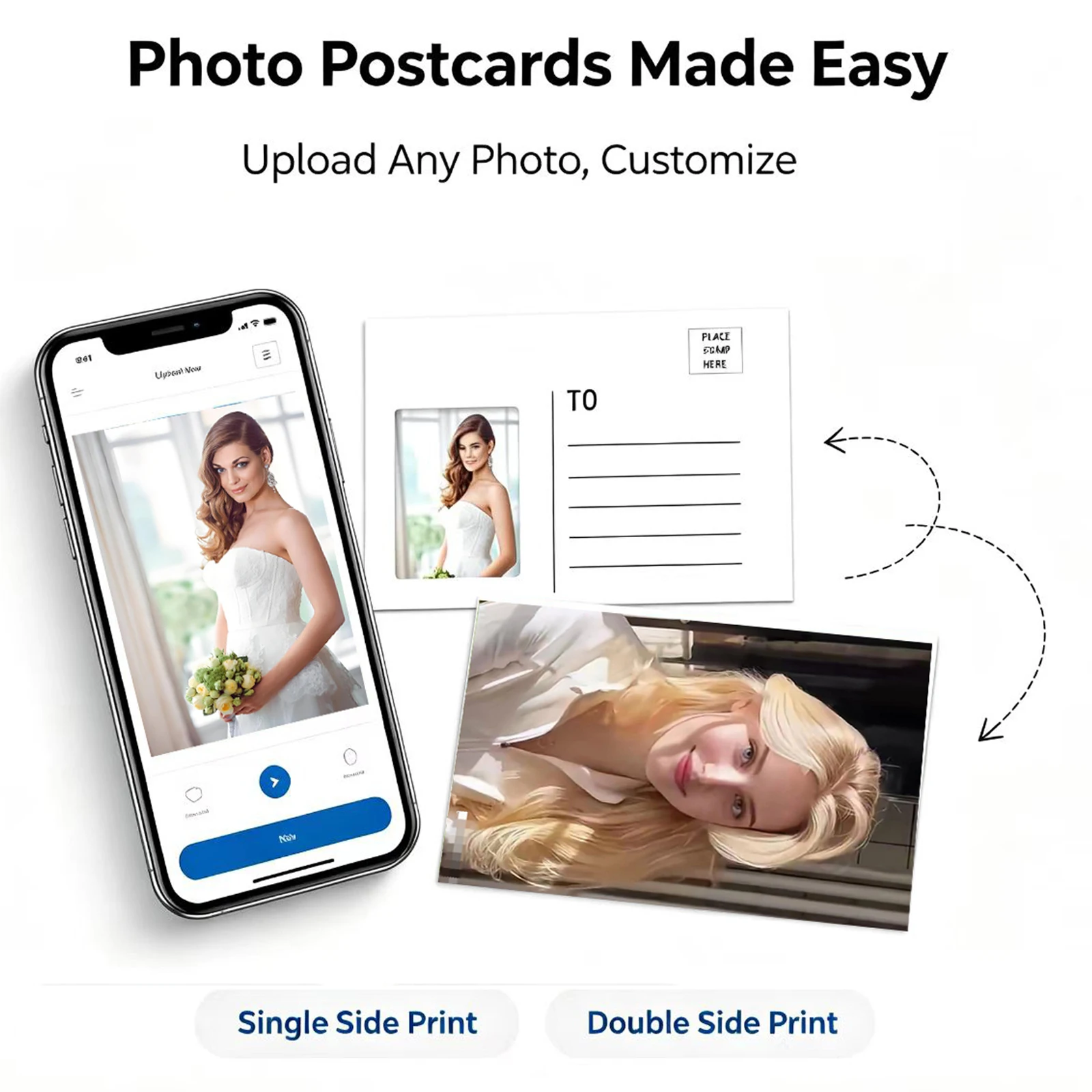 10/30/60 Pieces Custom  Single-sided or double-sided Postcard Set, Personalized customization, Handwritten DIY Art Postcards.