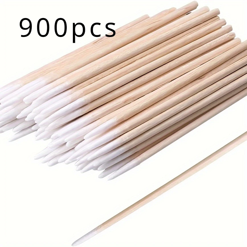 100/300/500/900/1000pcs,50/100set，  Double Cotton Swabs, Precision Tips With Paper Stick For Makeup (Double-Pointed Shape)