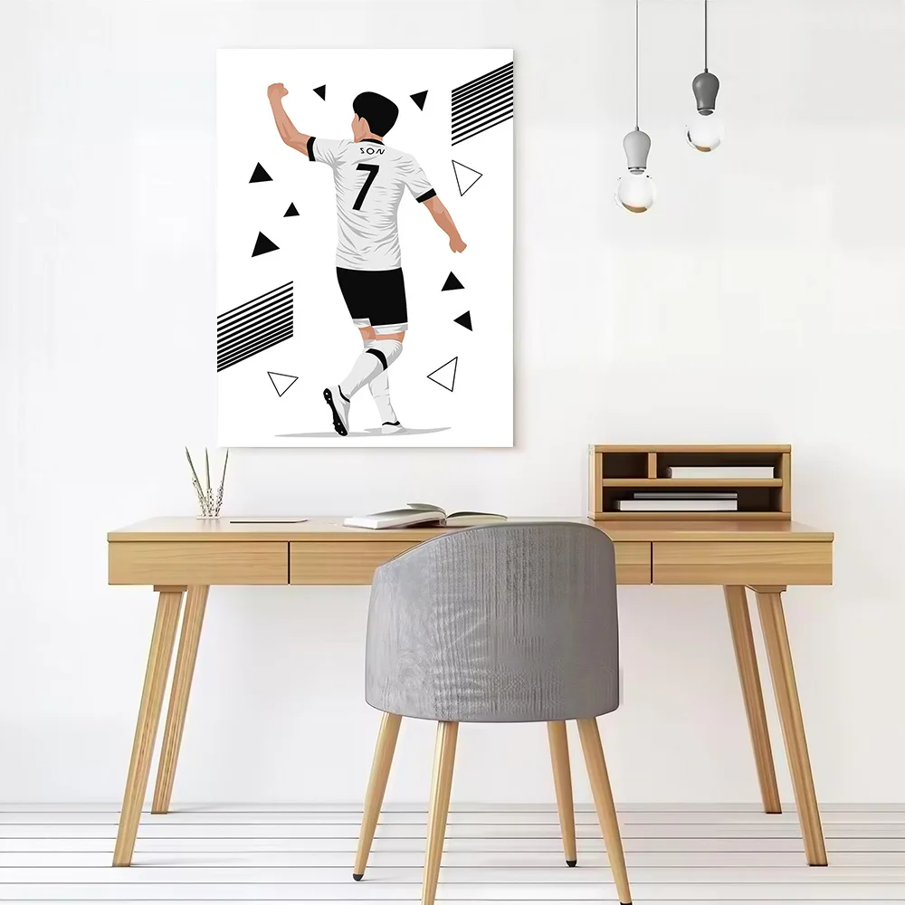 Son Heung Min Canvas Poster Customizable Printed Canvas Painting Wall Art for Fans Room Decoration Gaming Interior Accessories