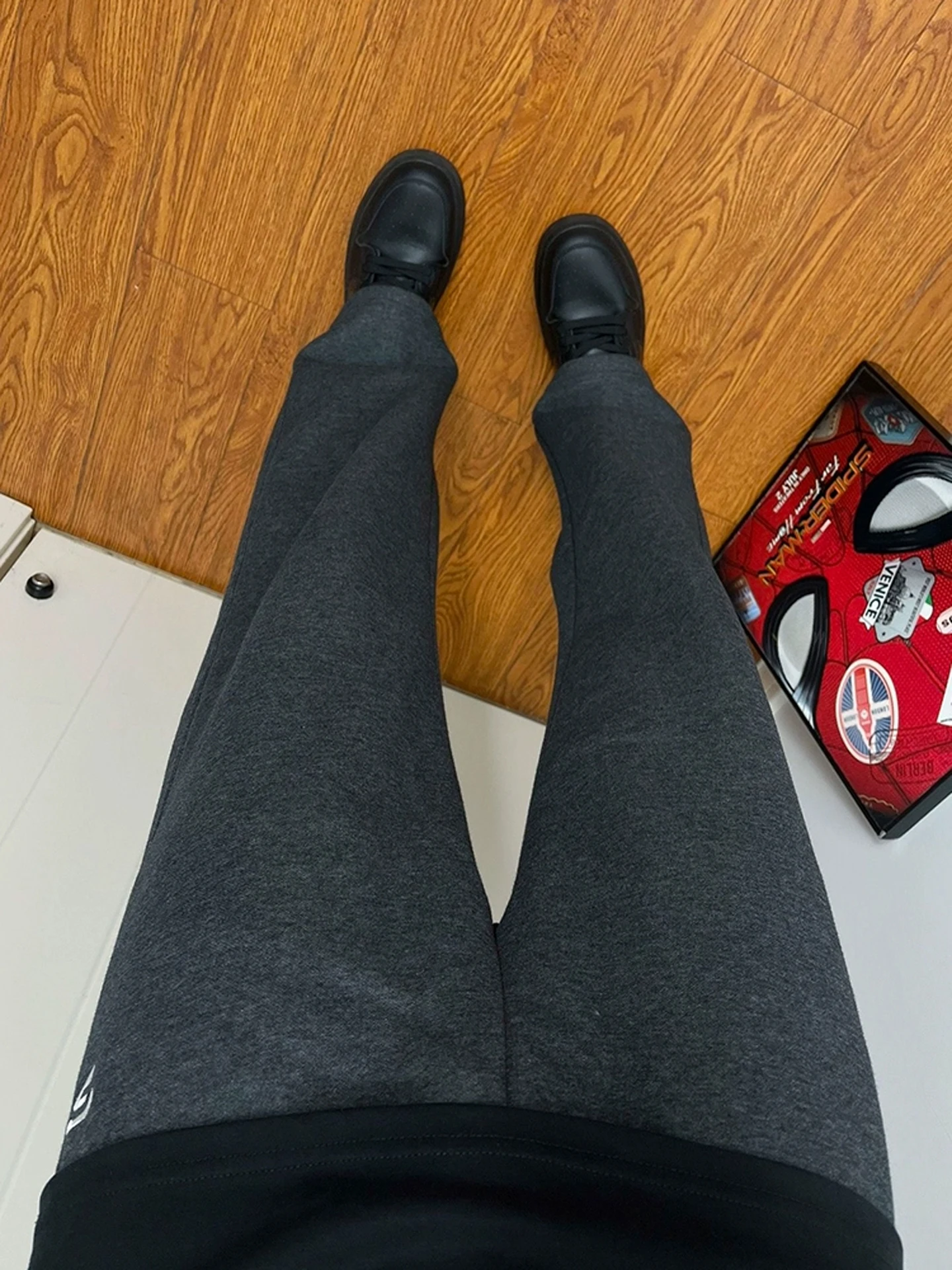 

Deep Grey American Sporty Straight Leg Casual Pants Men's Autumn Cleanfit Slimming Trousers Fashionable Youth Polyester Fiber