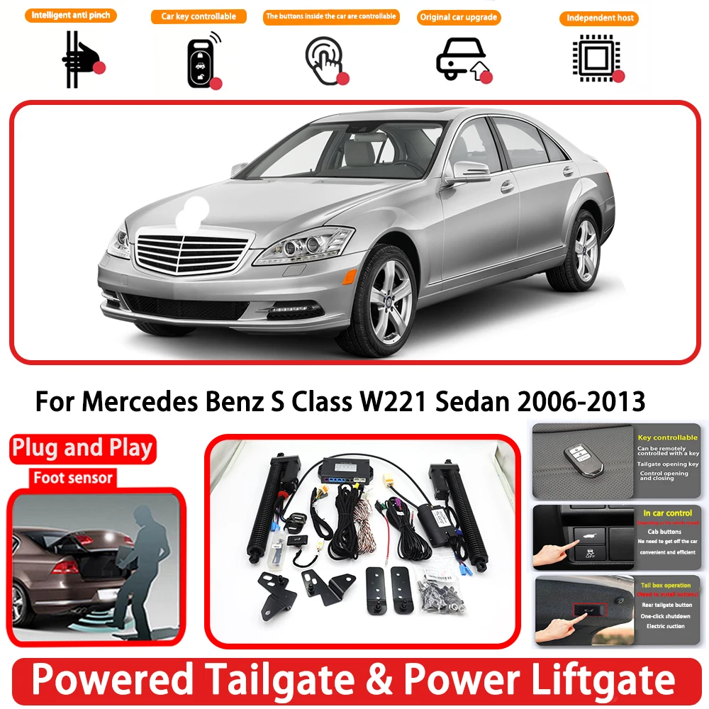 for Mercedes Benz S Class W221 Sedan 2006-2013 OEM Plug and Play Auto Powered Tailgate Power Liftgate Rear Trunk Opener System