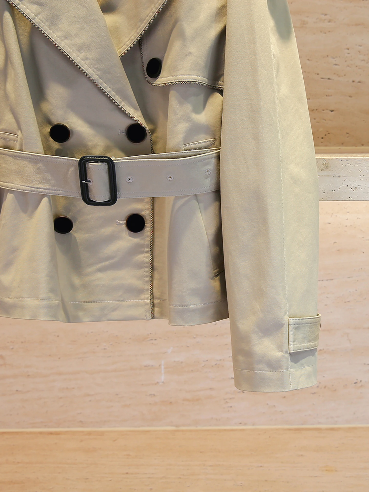 

Высококачественная женская рабочая одежда Briti Sle в стиле ретро, тюре, верхняя одежда с застежкой на талии, длина, застежка на пуговицы, чистый цвет