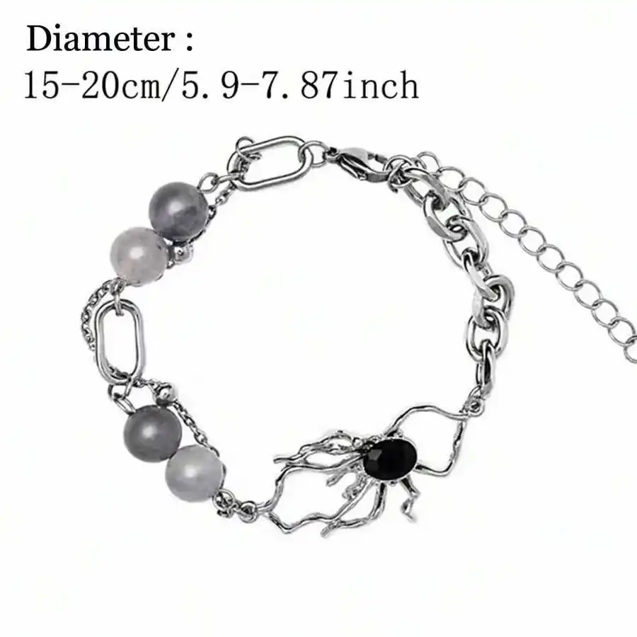 Double Layer Steering Wheel Chain With Spider Pendant Car Interior Decor Gothic Style Accessory