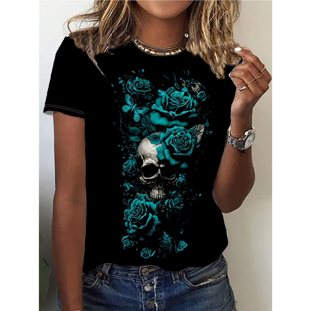 Dagelijkse Dames T-Shirt Zomer O-hals T-Shirt Voor Vrouwen Mode Korte Mouw Casual T-Shirt 3d Print Dameskleding