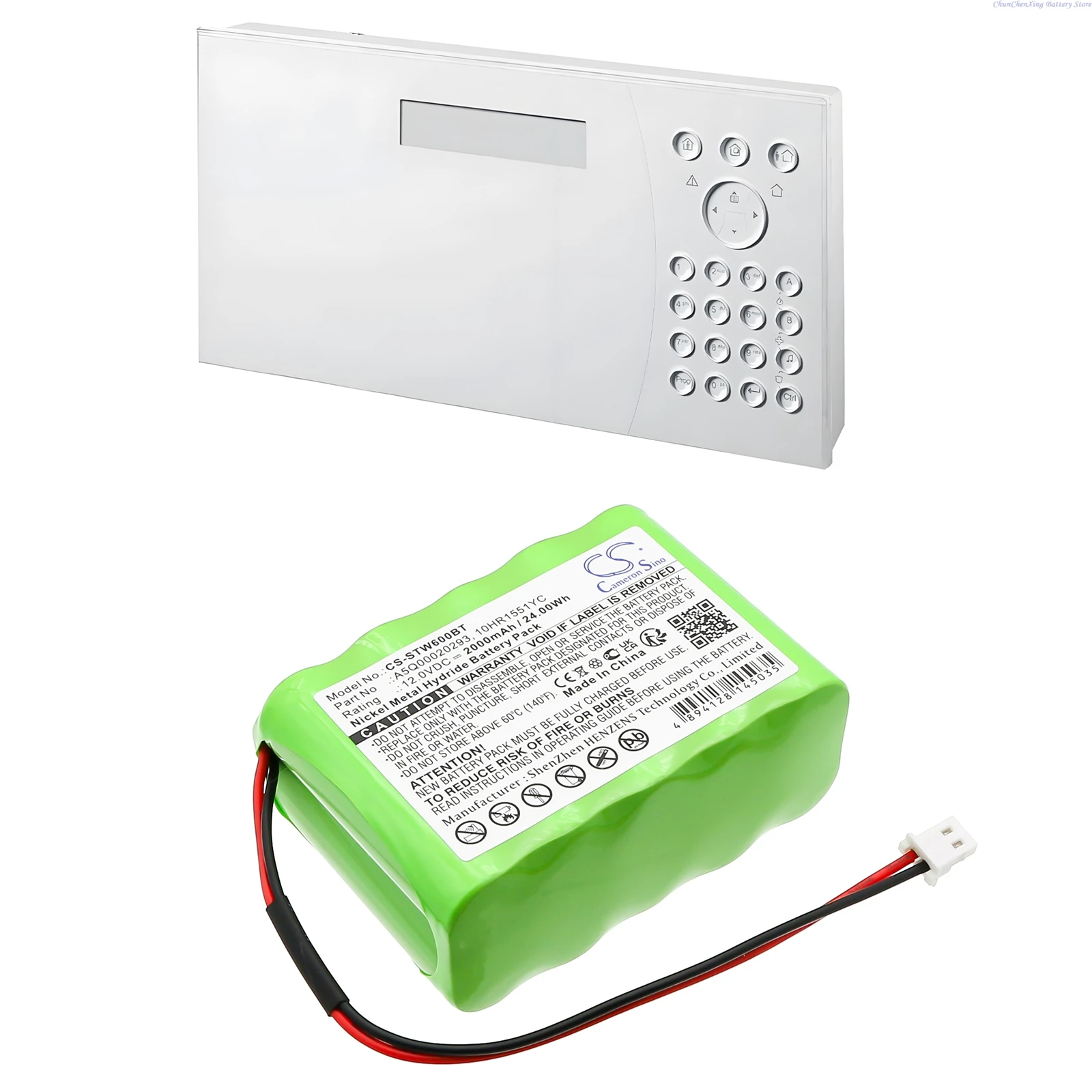 12.0V 2000mAh Alarm System Battery A5Q00020293 IAB1201-8 for Siemens Sintony IC60-W-10, Zentrale IC60, IC60 central +TOOL