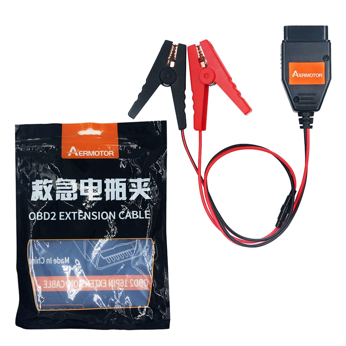 

AERMOTOR Car ECU Emergency Power Supply Battery Clip Battery OBD2 Connectors Emergency Power Off Protector ECU Memory