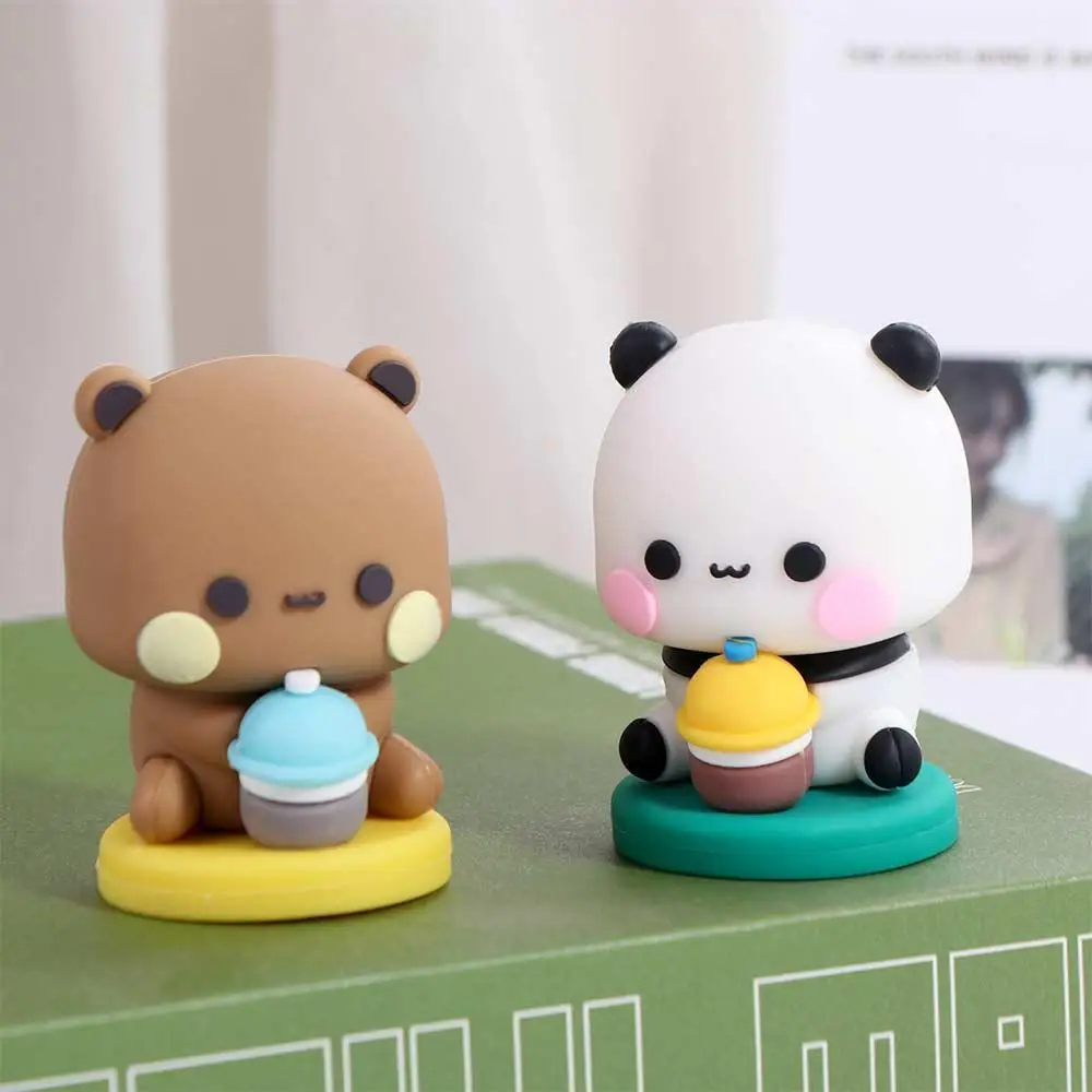 Panda Bubu Dudu Figure Cartoon Bubu Figurine Model Doll Bear Toy Figurines Mini Comic Collectible For Kids Gifts desktop decor