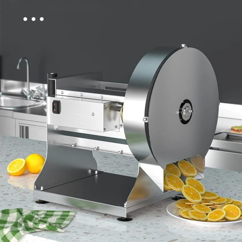 Commercial electric automatic lemon slicer, manual fruit stainless steel