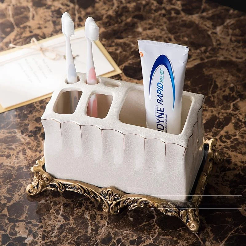 

Simple Ceramic Bathroom Storage Box Toothbrush Holder Soap Dish Lotion Bottle Set for Toilet Washroom Personal Hygiene Tools