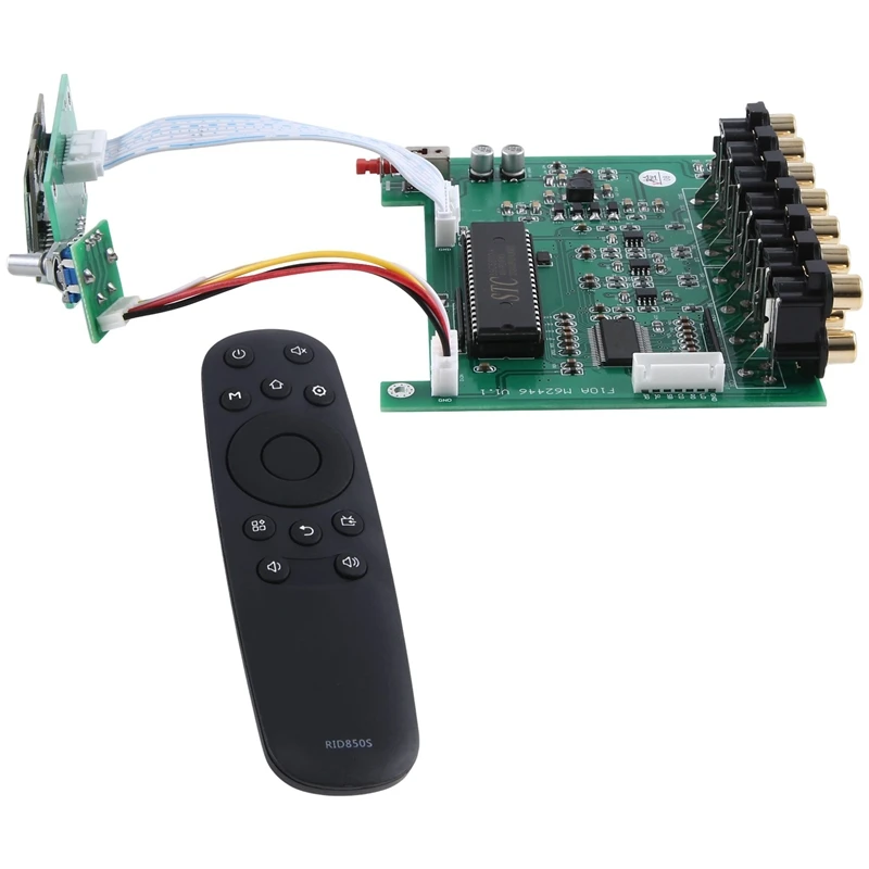 Dlhifi F11 M62446 Preamplificatore 5.1 6 Canali Completamente Indipendenza Display OLED di Controllo Remoto Per Amplificatore Hifi DAC Facile Installazione