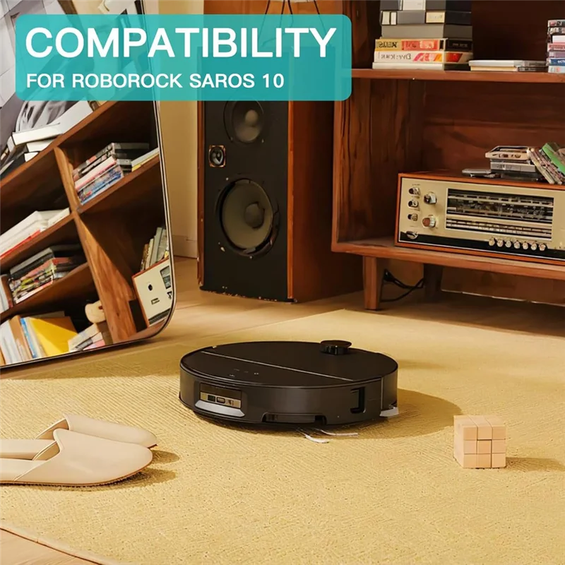 Bantalan Kain Pel untuk Roborock Saros 10 Aksesori Penyedot Debu Robot Aksesori Pengganti Tisu Dapat Digunakan Kembali-A58E