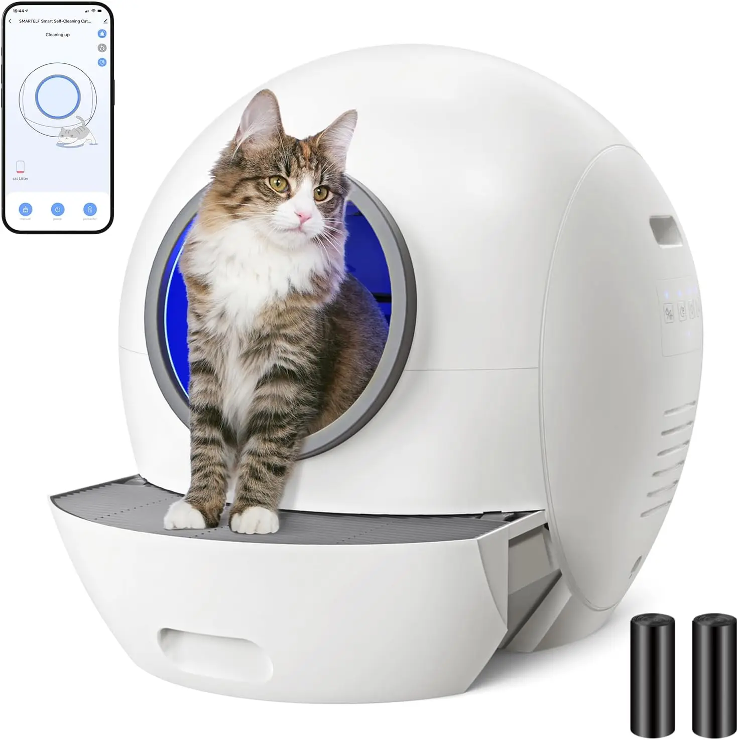 Self-Cleaning Litter Box Automatic Cat Litter Box Extra Large Litter Box for Multiple Cats Odor Removal Anti Pinch Kitty