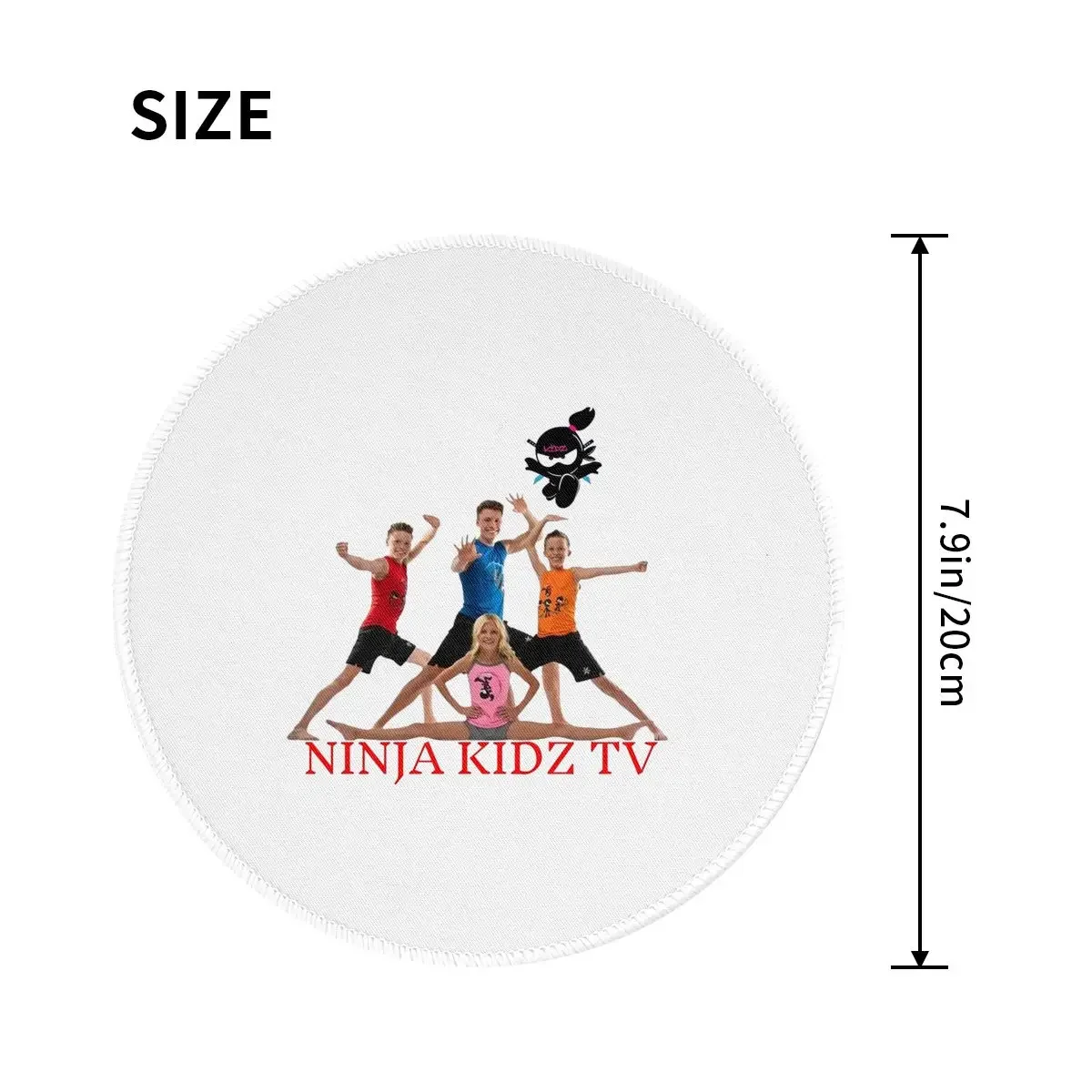 Ninja Kidz Tv -kids Round Mouse Pad Computer Keyboard Mouse Mat Gaming Laptop Desk Mat Office Table Mats