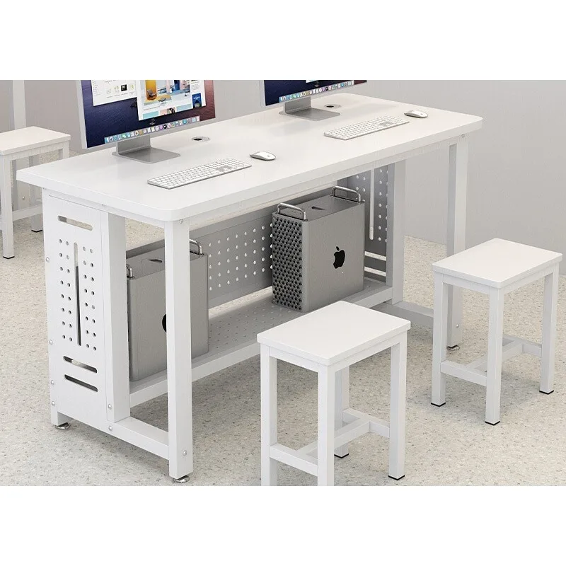 School multimedia computer room table, computer room single double computer desk training class desktop simple