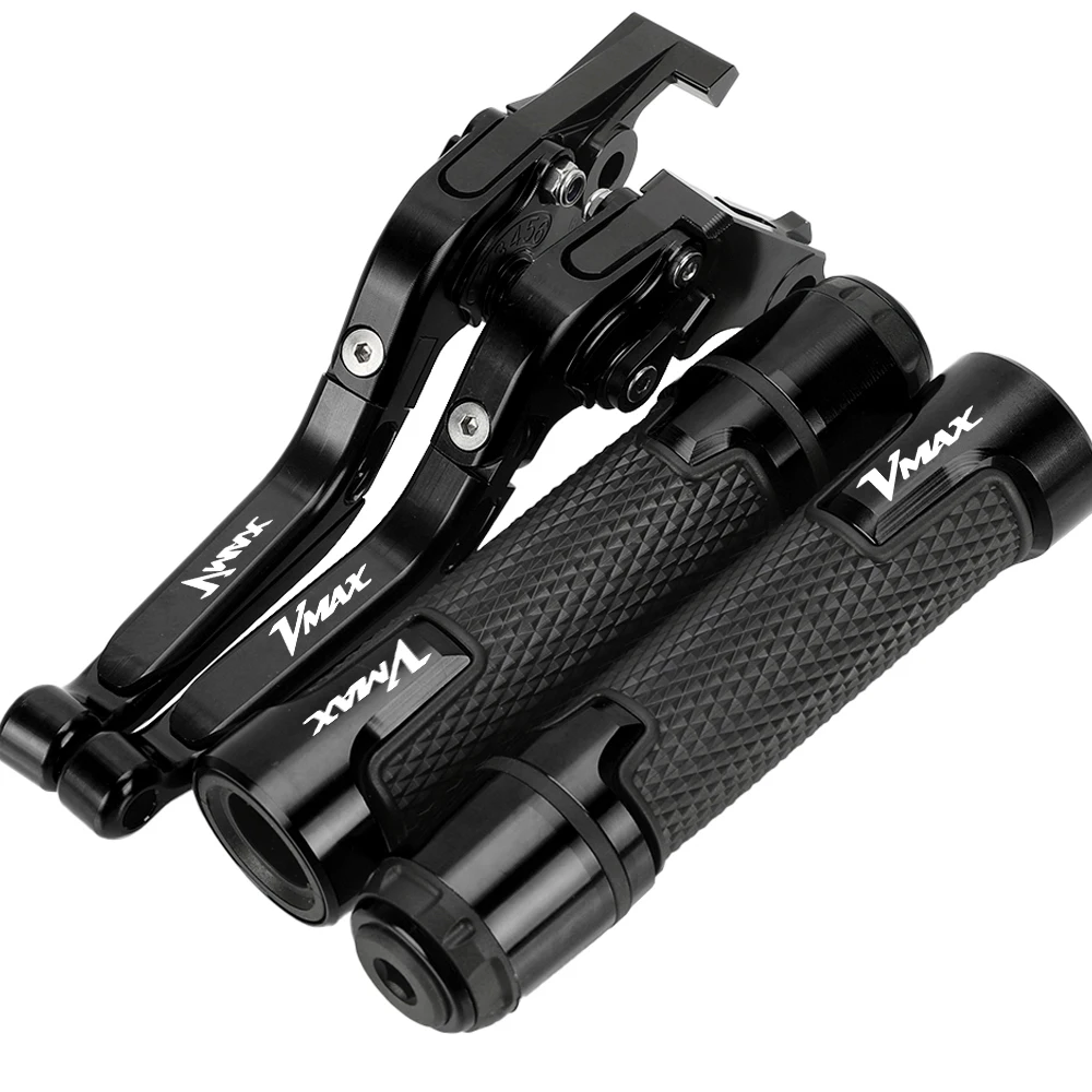 

For YAMAHA VMAX 1200 1985~2008 2007 2006 2005 Foldable Handle Hand Grips Set Moto Adjustable Brake Clutch Lever V-MAX V MAX 1200